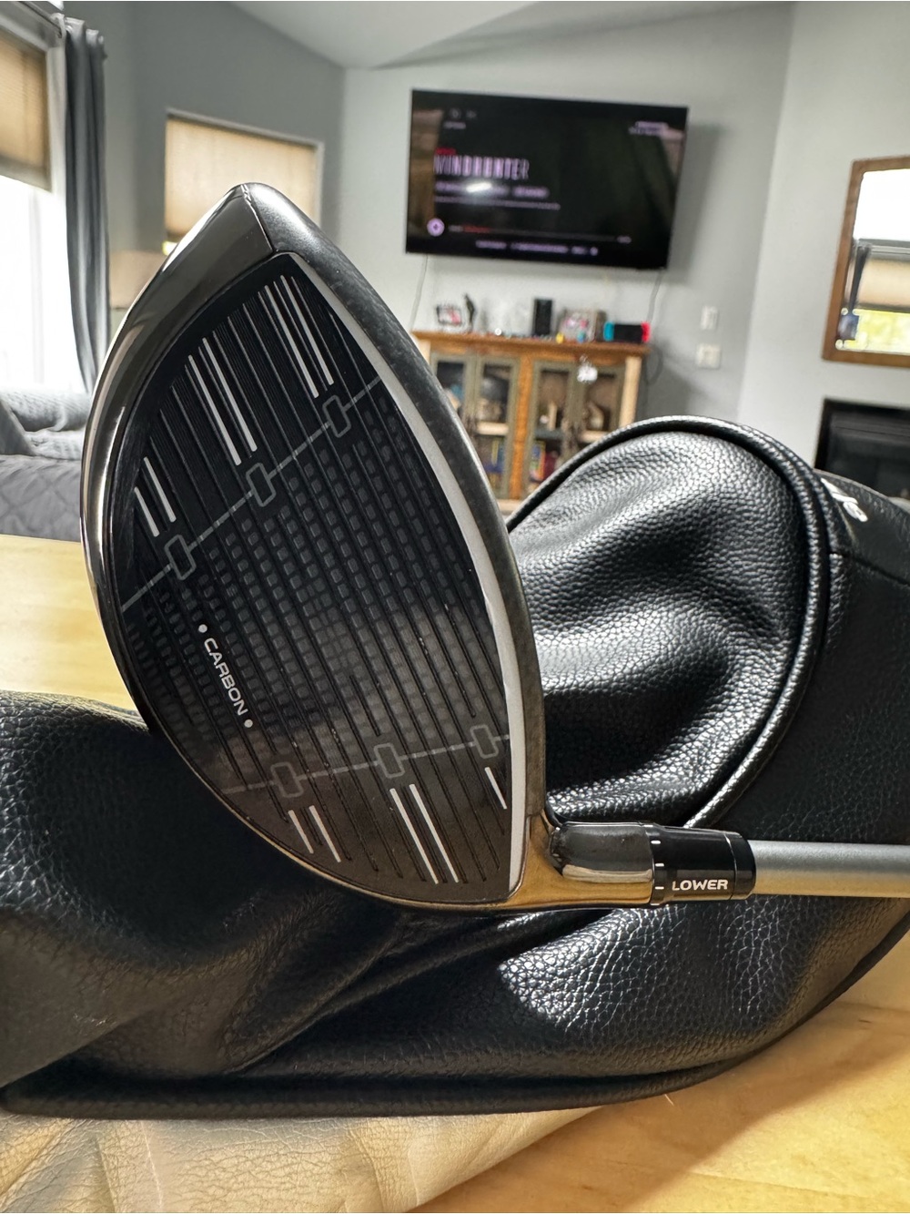 TaylorMade Golf Driver Head with Carbon Face - Black/Silver